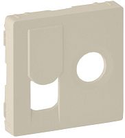 Лицевая панель Legrand Valena Life для 2-м. розетки TV+RJ45 слоновая кость картинка